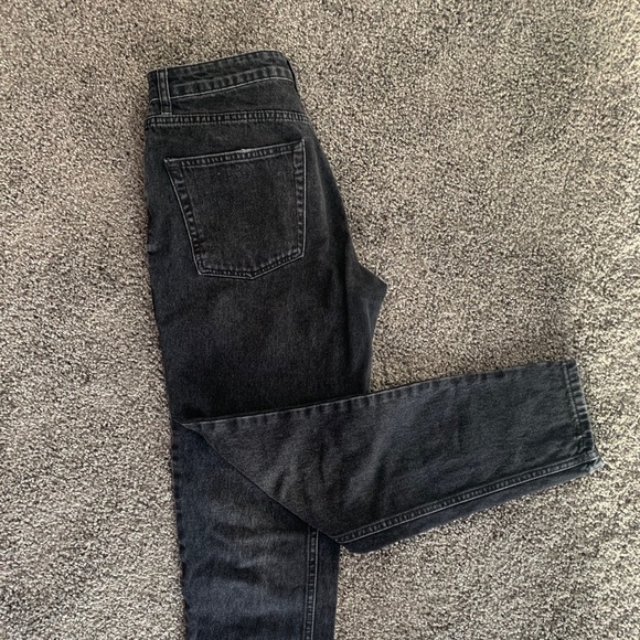 TOPSHOP black wash mom jeans - Picture 1 of 5
